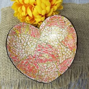 Mosaic Heart Shaped Bowl